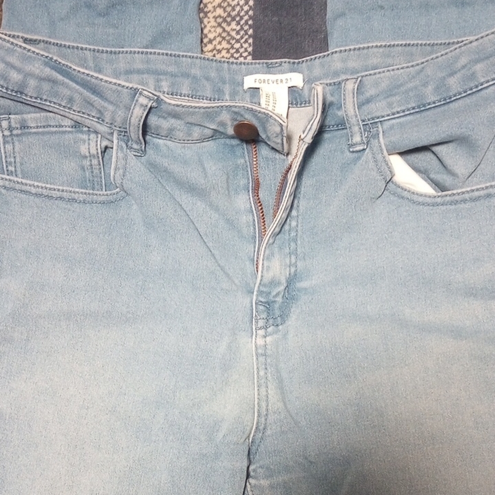 Forever 21 Men's Slim Fit Jeans in Sky Blue